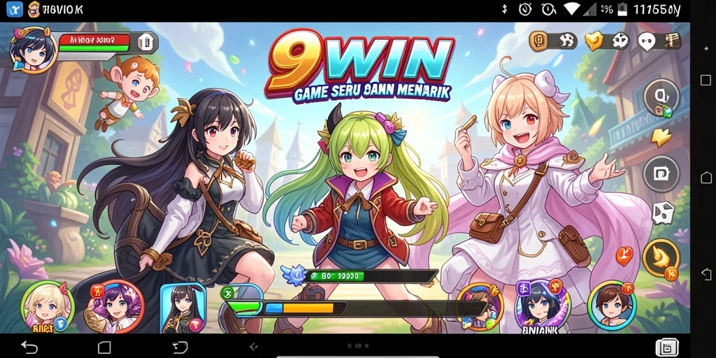 Tampilan gameplay 9WIN yang memukau dengan karakter Anime.