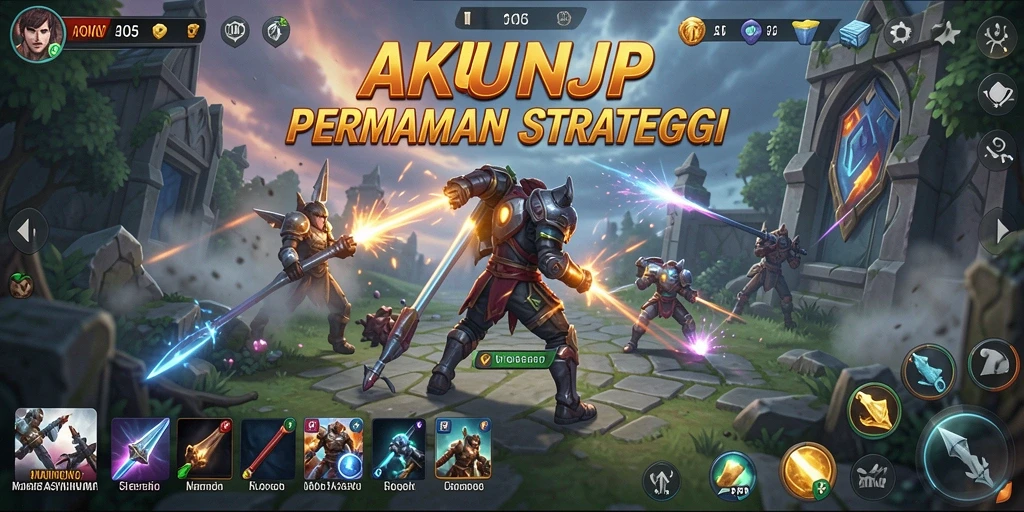 Tampilan strategi dalam gameplay AKUNJP yang menegangkan dan seru.