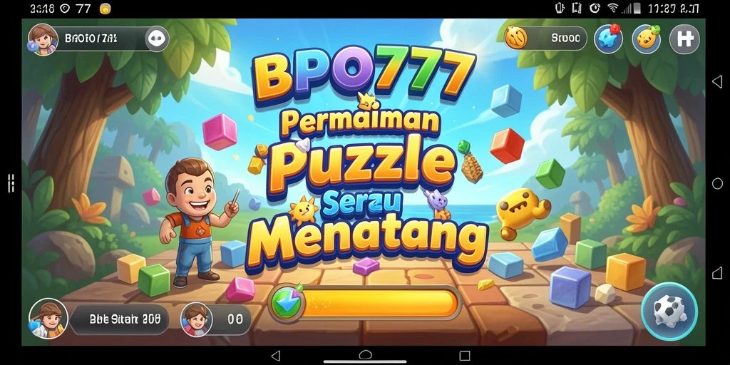 Tampilan screenshot BPO777 menampilkan gameplay Puzzle yang menantang.