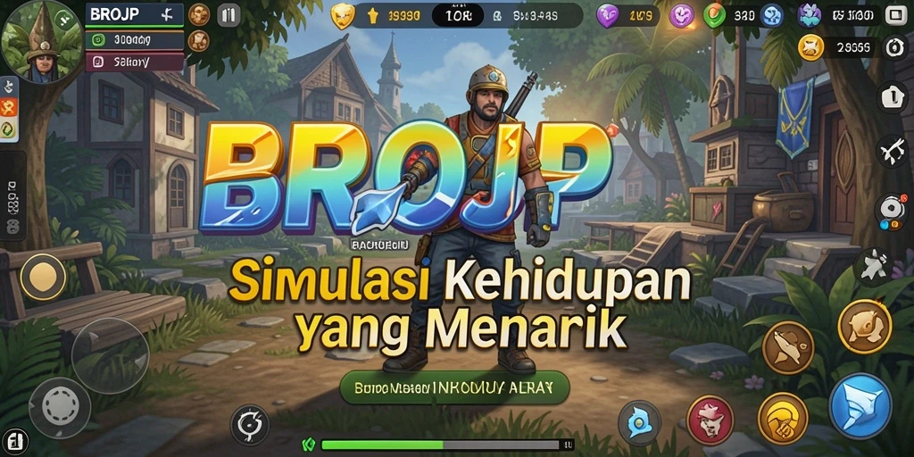 Tampilan gameplay BROJP yang dinamis dan interaktif.