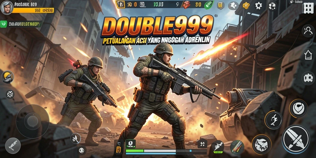 Screenshots menampilkan pertempuran seru dalam <strong>DOUBLE999</strong>.