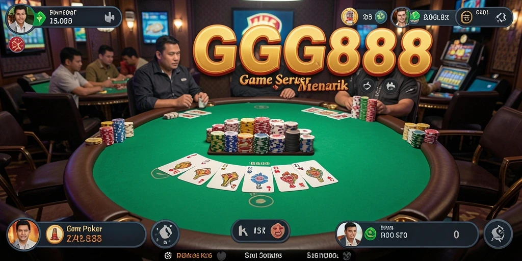 Tangkapan layar GGG888 menampilkan suasana seru permainan Poker.