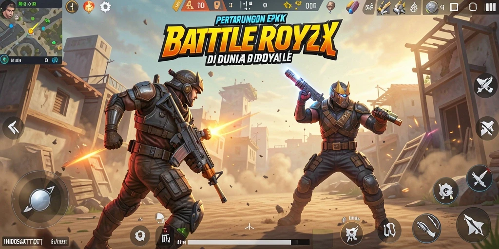 Screenshot gameplay INDOSATTOTO yang menampilkan aksi pertarungan seru.