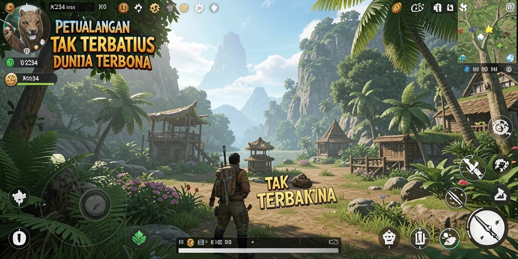 Gameplay K234 menampilkan dunia terbuka yang luas dan penuh petualangan.