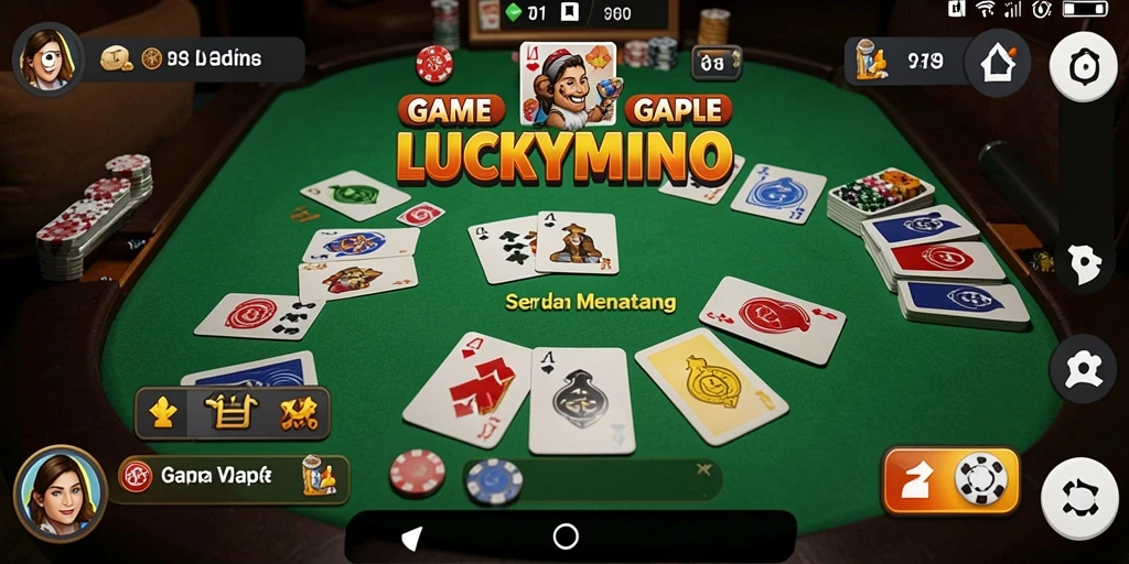 Tampilan gameplay menarik dari LUCKYMINO yang seru dan penuh tantangan.
