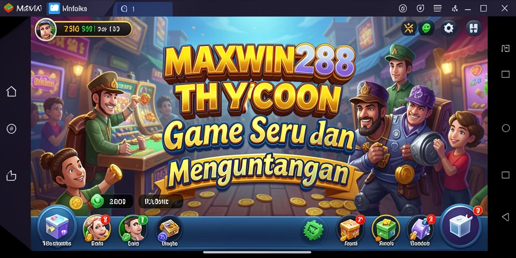 Screenshot gameplay menarik MAXWIN288 dengan aktivitas Tycoon.