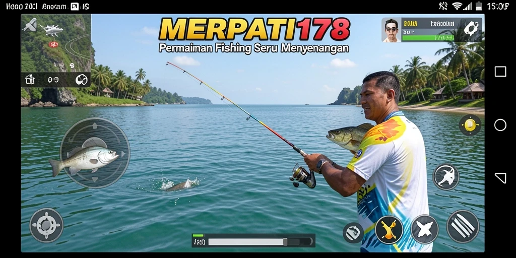 Screenshot showcasing thrilling fishing gameplay in MERPATI178.