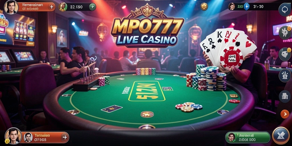 Tampilan menarik dari gameplay Live Casino di MPO777.